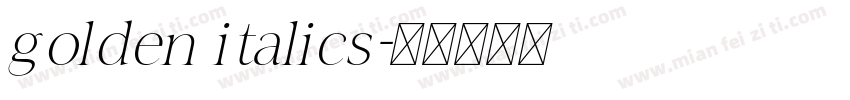 golden italics字体转换